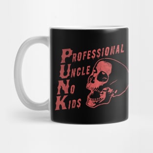 PUNK Professional Uncle No Kids Funny Skull Punk Rocker Mug